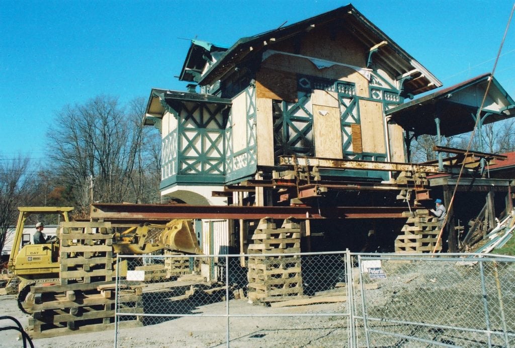 SEPTA Historic Strafford Station, Wayne, PA - frame depot move