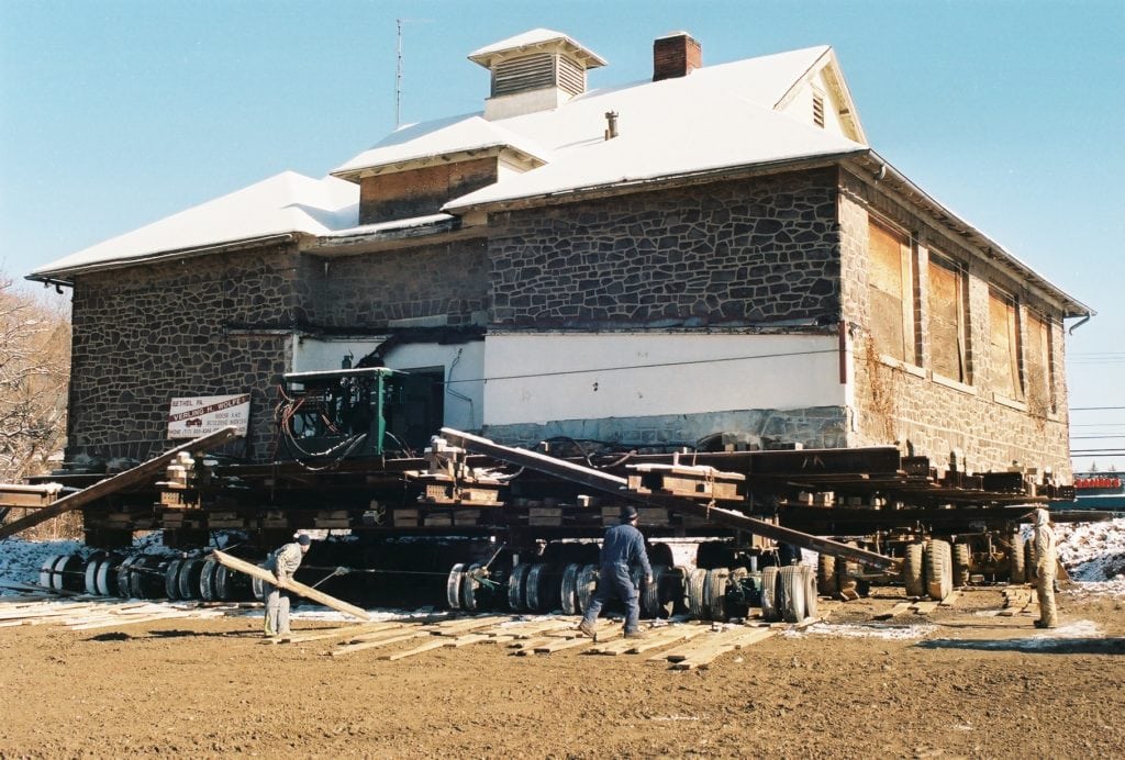 RICHBORO, PA stone schoolhouse move