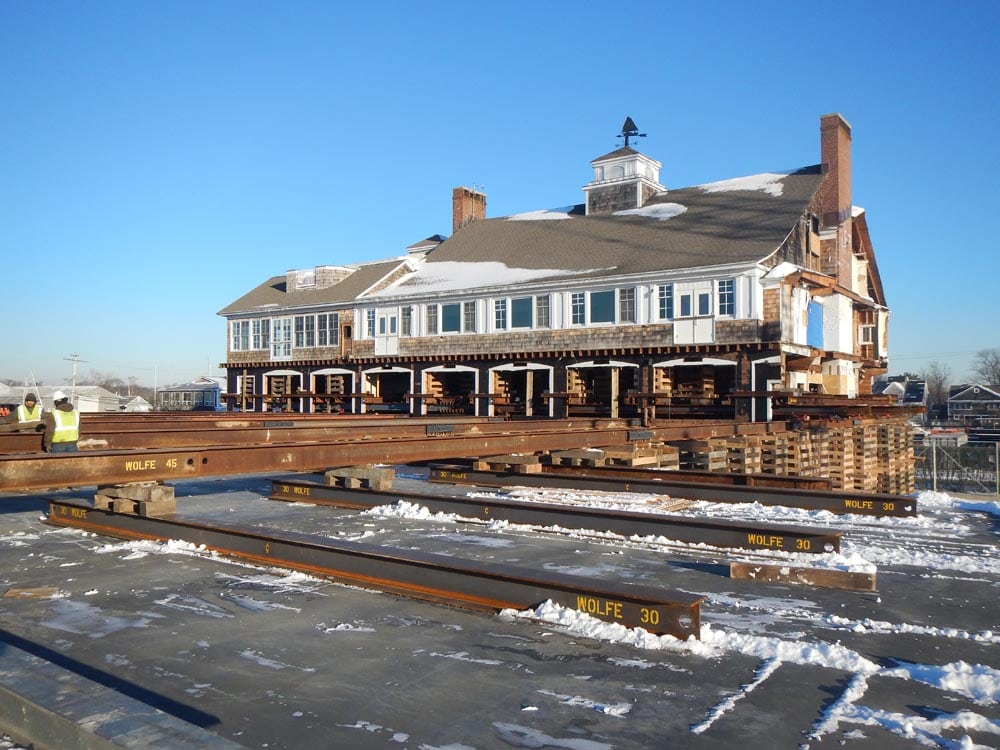 lifting the Bay Head Yacht Club