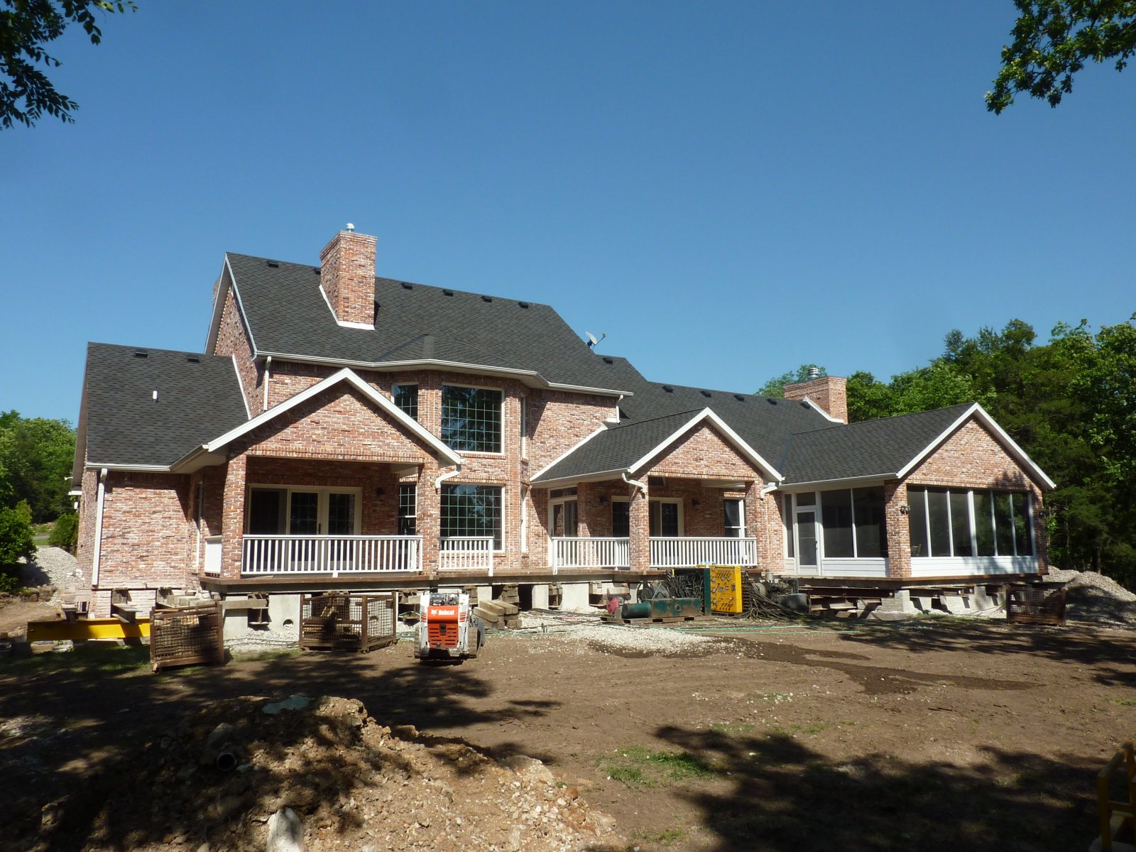 brick house lifting project in Golden, MO 