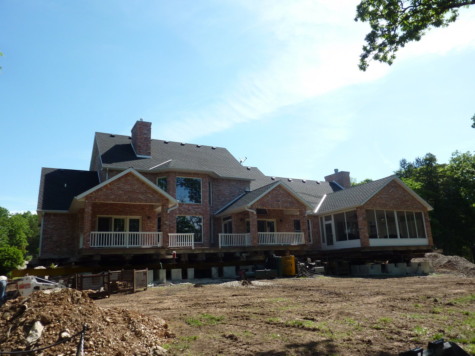 elevating the house in Golden, MO 