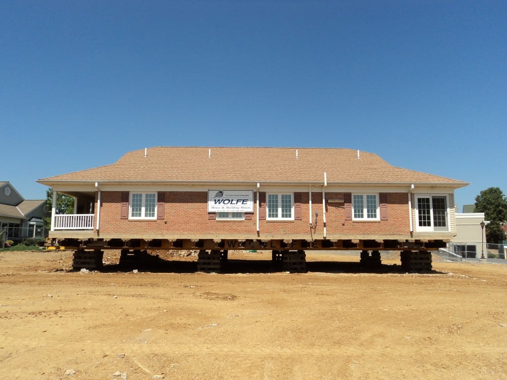 Brick House Moved With Slab Floor Lifted Far Side