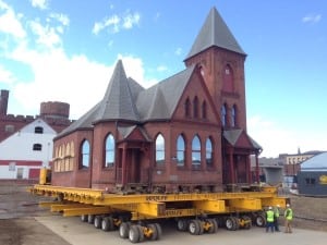 First Spiritualist Church Relocation on dolly.