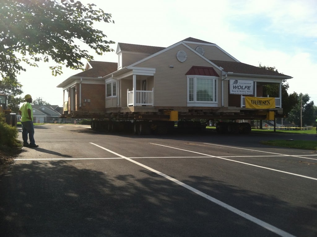 Brick House Moved With Slab Floor Lifted Move Angle