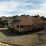 Brick House Moved With Slab Floor in Manheim, PA Aerial Angle