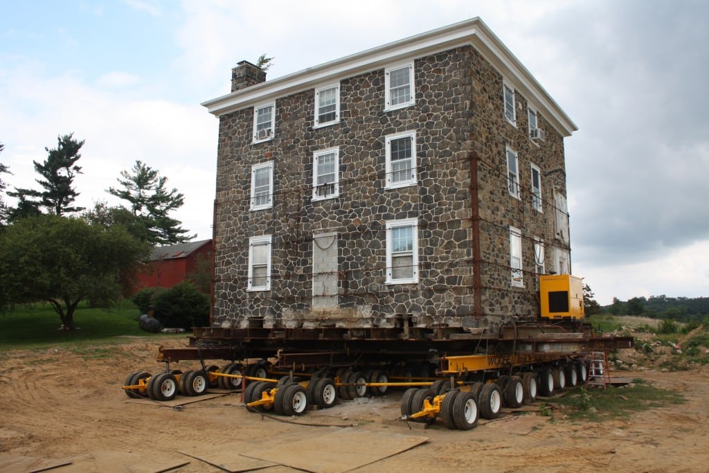 Stone House Move in Malvern, PA Lifted Move Angle