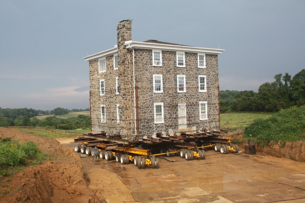 Stone House Move in Malvern, PA Lifted Move Front Far