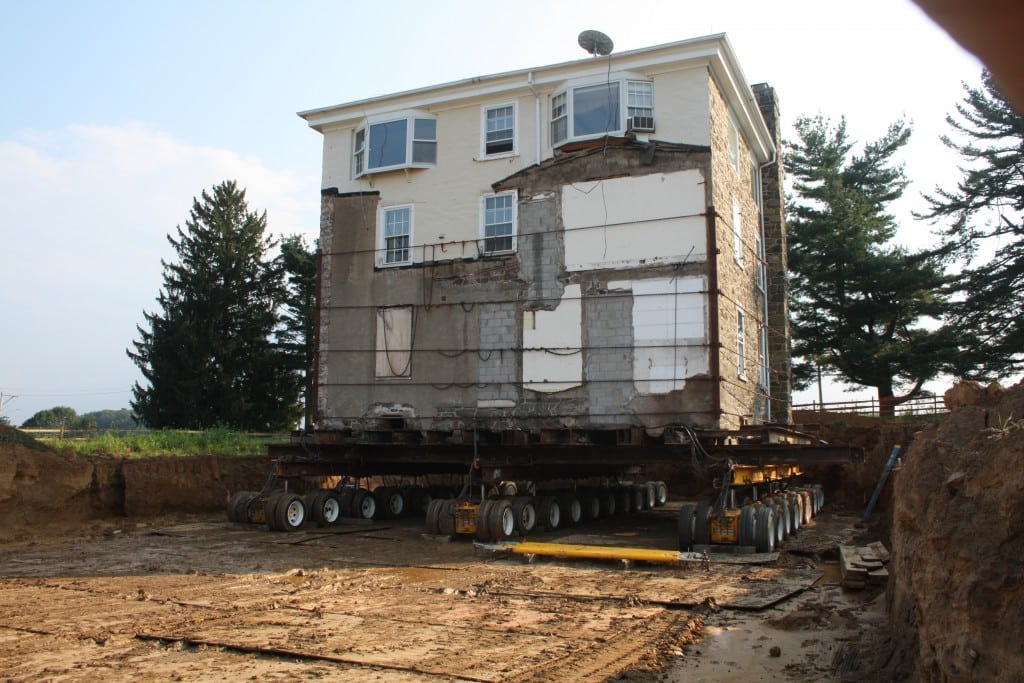 Stone House Move in Malvern, PA Lifted Front