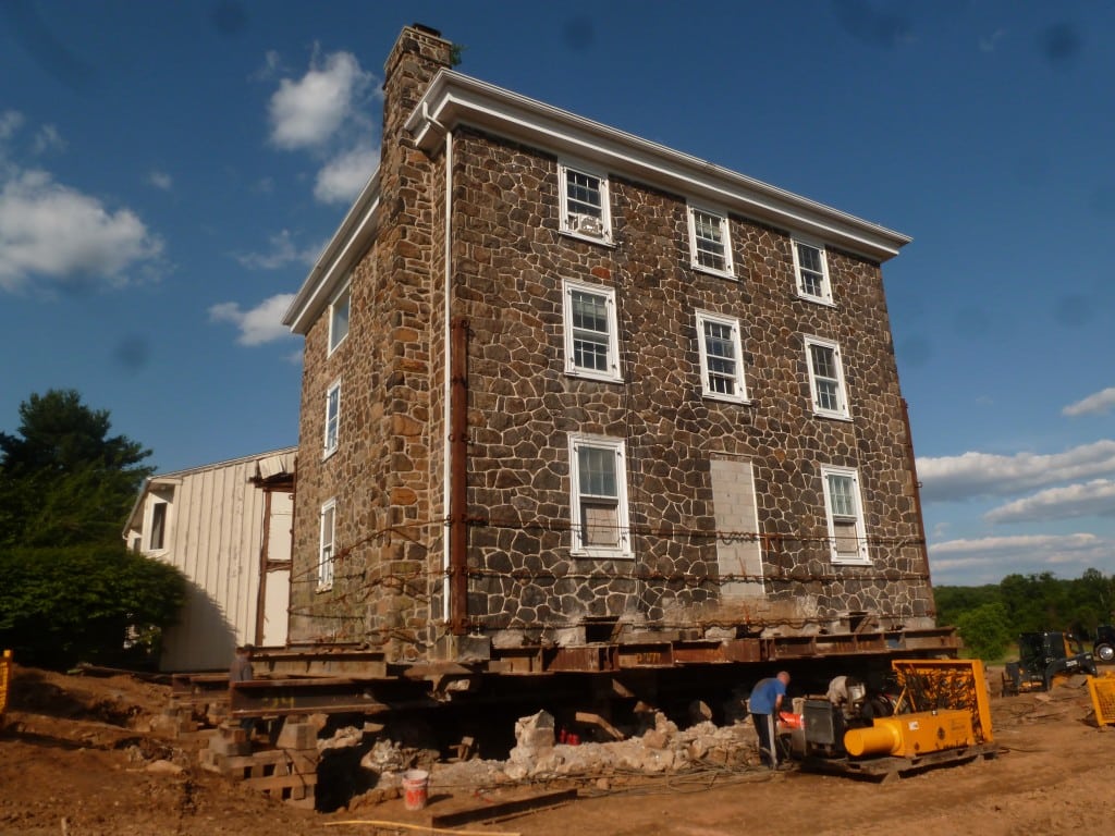 Stone House Move in Malvern, PA Lifted Angle