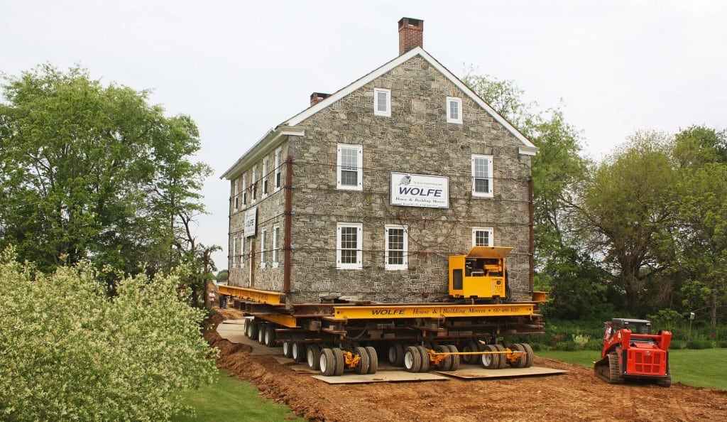 stone house on dollies