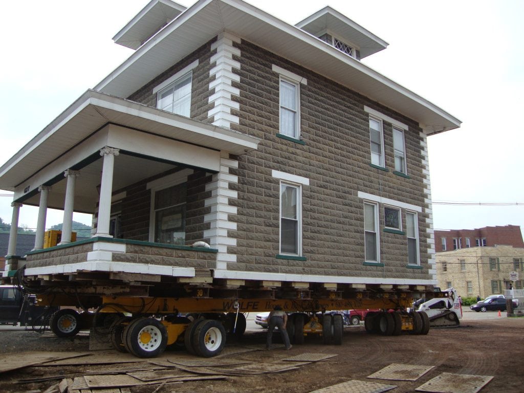 Block House Move in Point Pleasant, WV Front Side