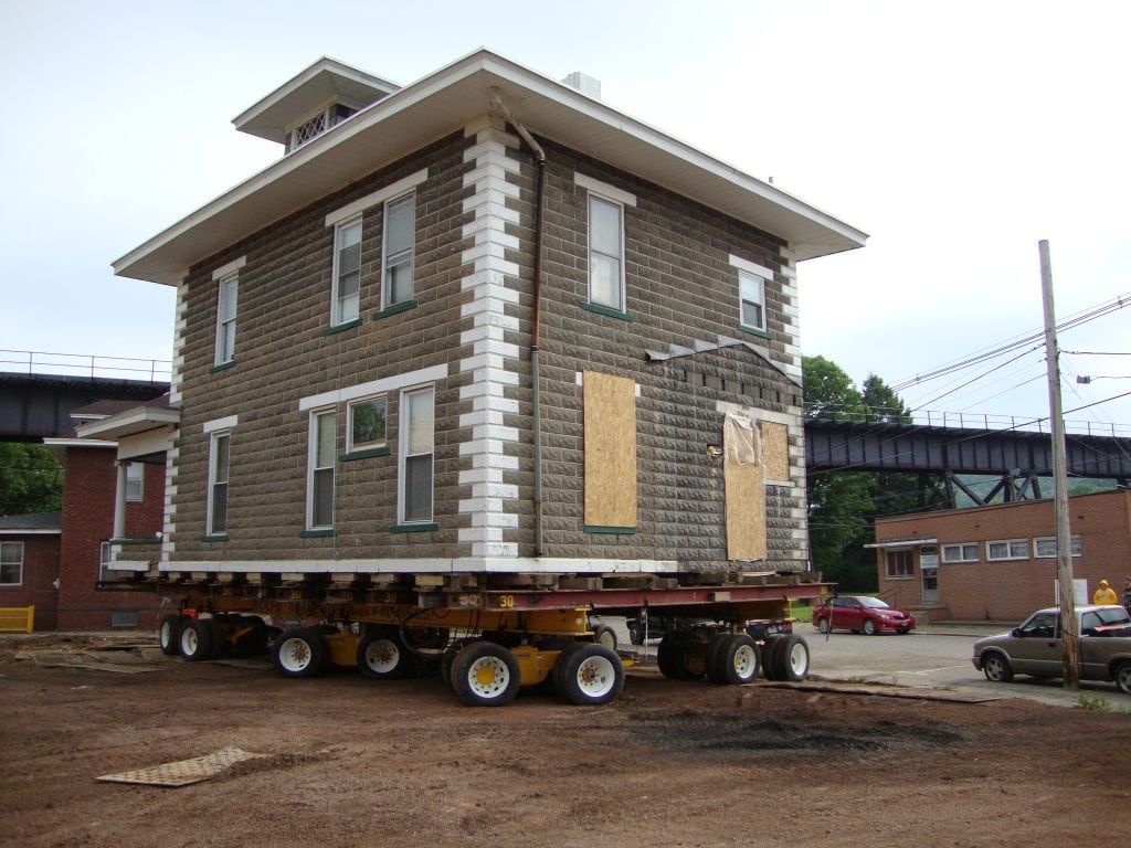 Block House Move in Point Pleasant, WV Rear Angle