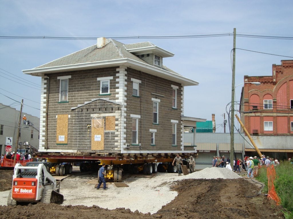 Block House Move in Point Pleasant, WV Rear