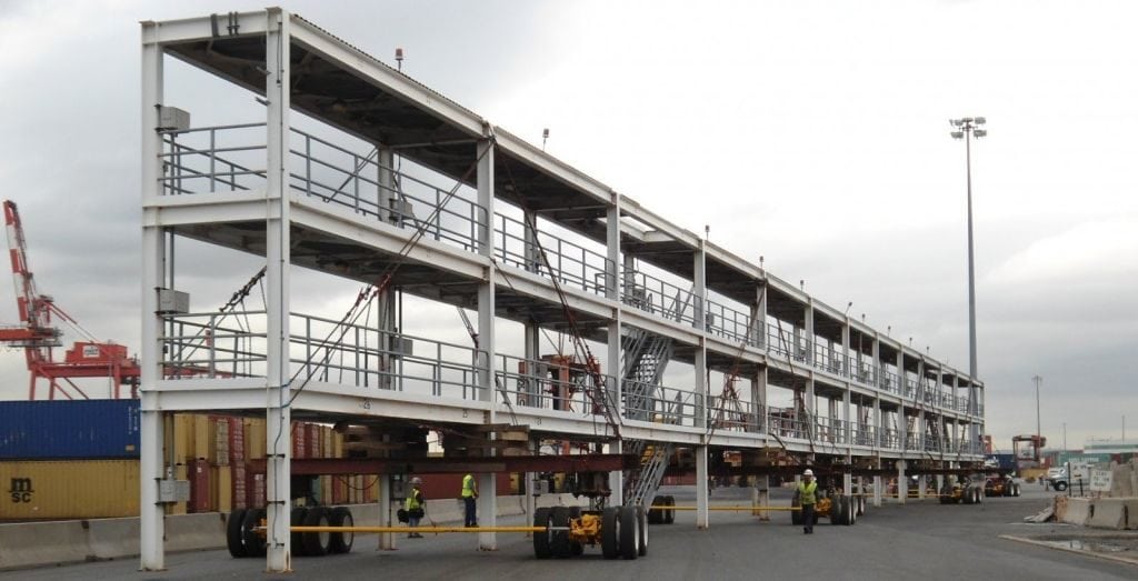 Rigging and moving a reefer rack in New Jersey