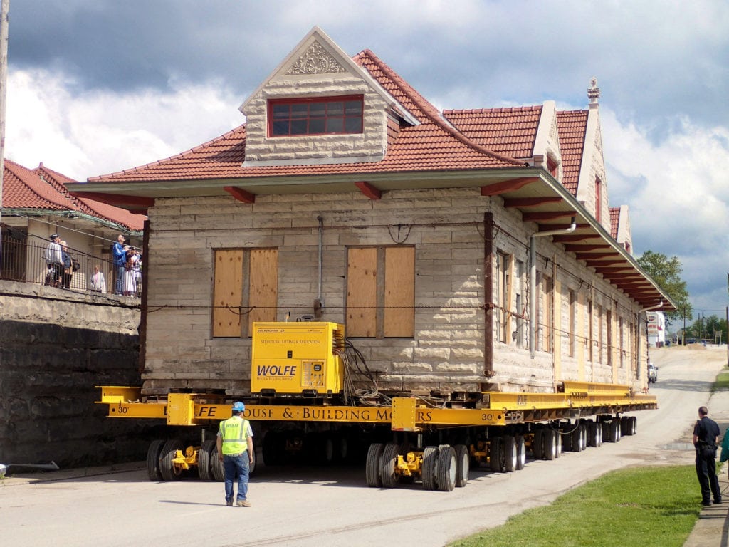 Old Milwaukee Depot in Bedford, IN Close Front