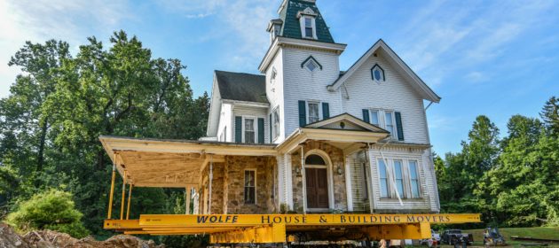 Newmanstown House Relocation house in different location on dolly.