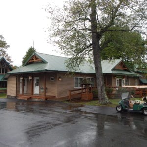 Retreat center single story office building prior to construction.