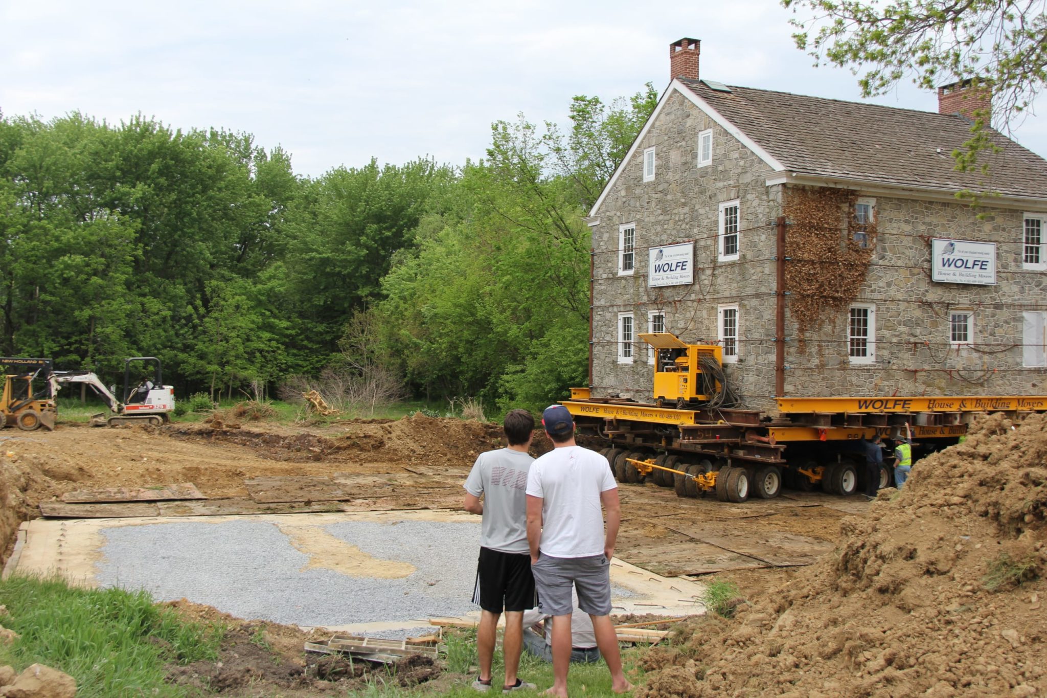 Stone House Move in Landisville Wolfe House & Building Movers