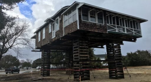 Wrightsville Beach cottage on cribbing