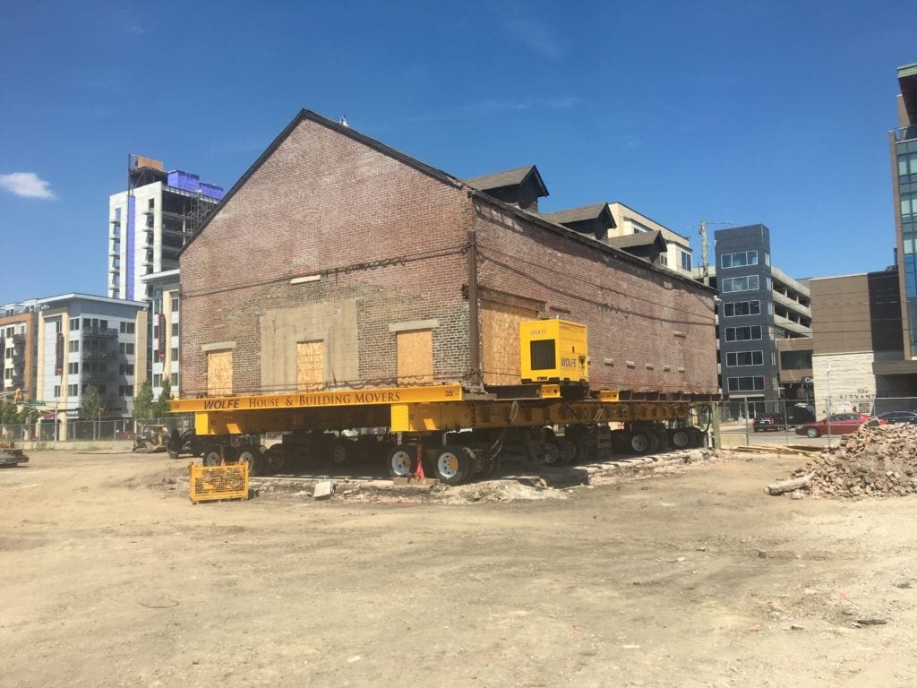 Historic Brick Building Relocated in Indianapolis