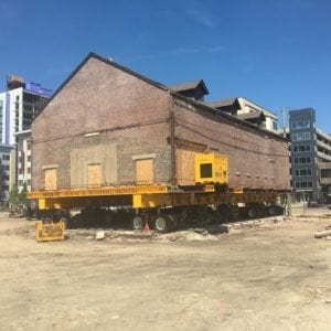 Historic Brick Building Relocated in Indianapolis
