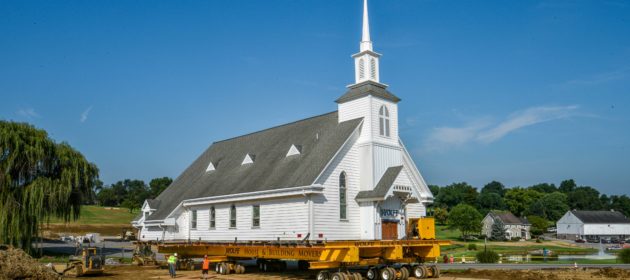 Willow valley chapel traveling on dolly.