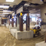 Commercial Building Shoring with Steel Support Beams and 5