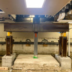 Commercial Building Shoring with Steel Support Beams and 5