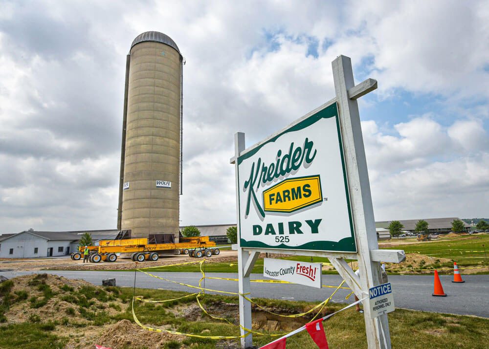 Kreider Farms Silo Moving