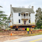 Nancy Jones House moves out into the street