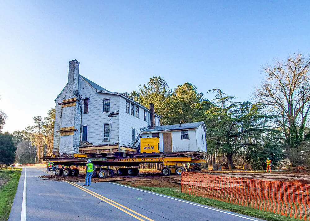 Nancy Jones House pulls out onto the road