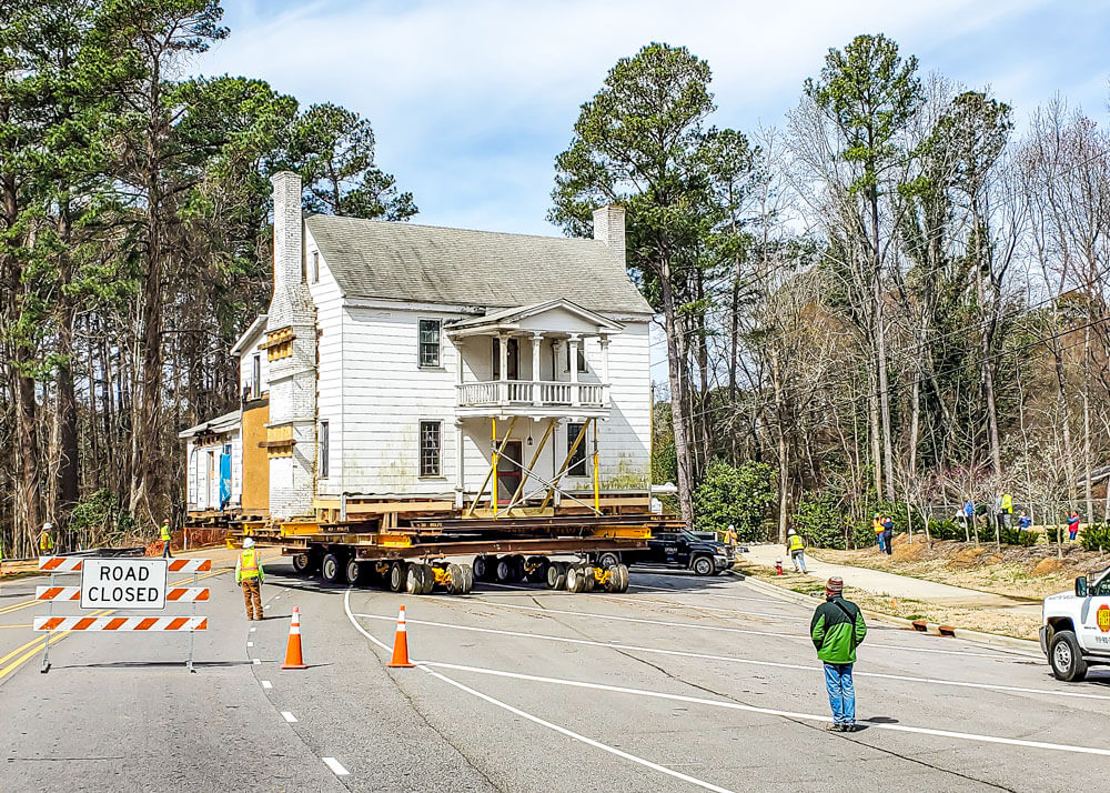 Road closed for the Nancy Jones House