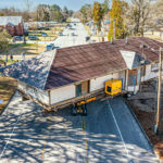 Pollocksville Depot pulling onto the road