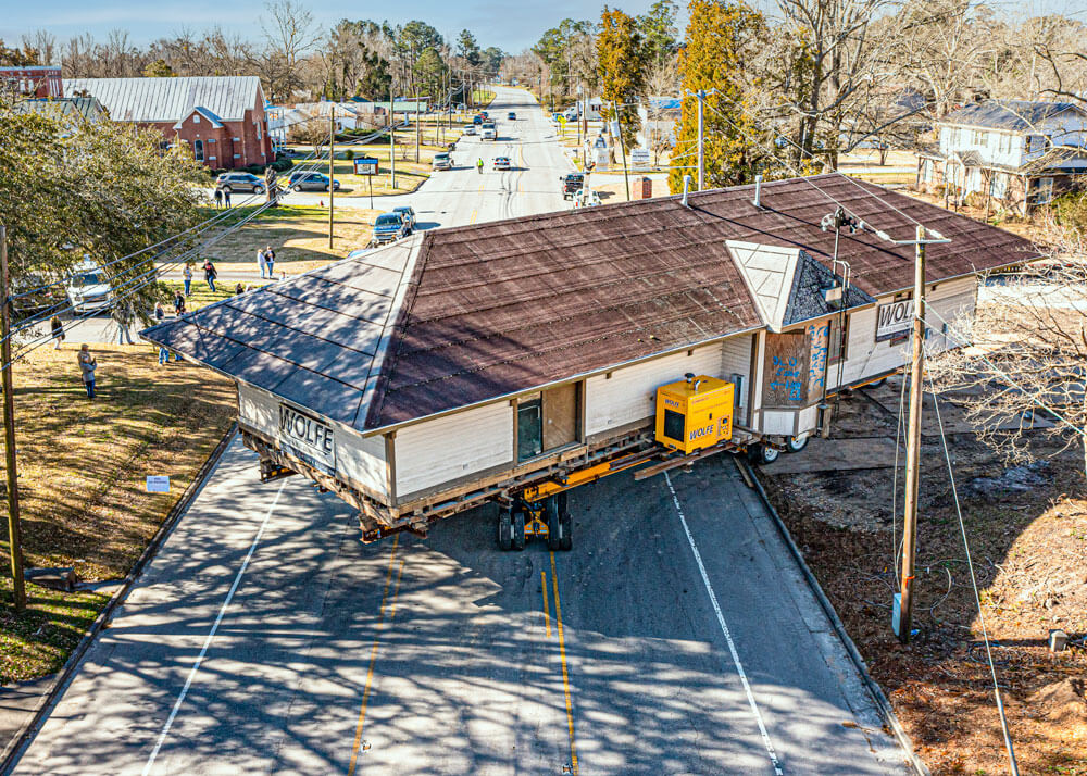 Pollocksville Depot pulling onto the road