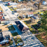 Drone shot of Pollocksville Depot move