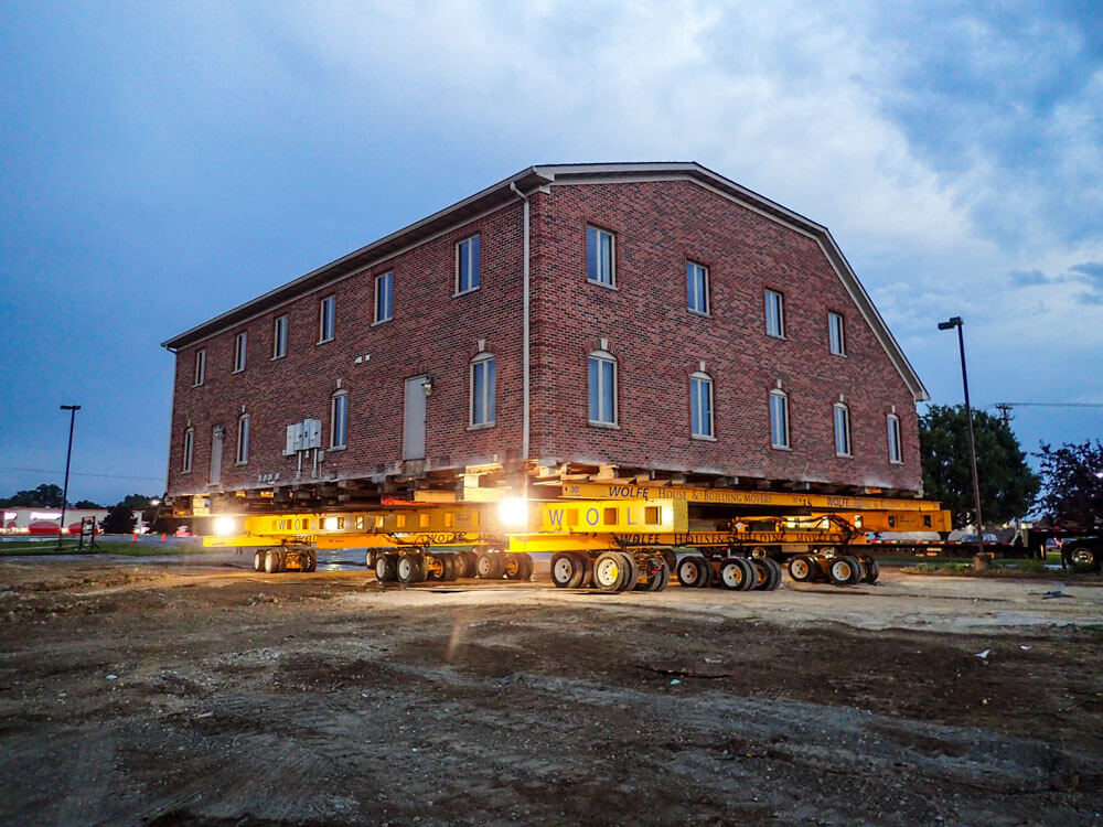 Greenfield IN office relocation at night