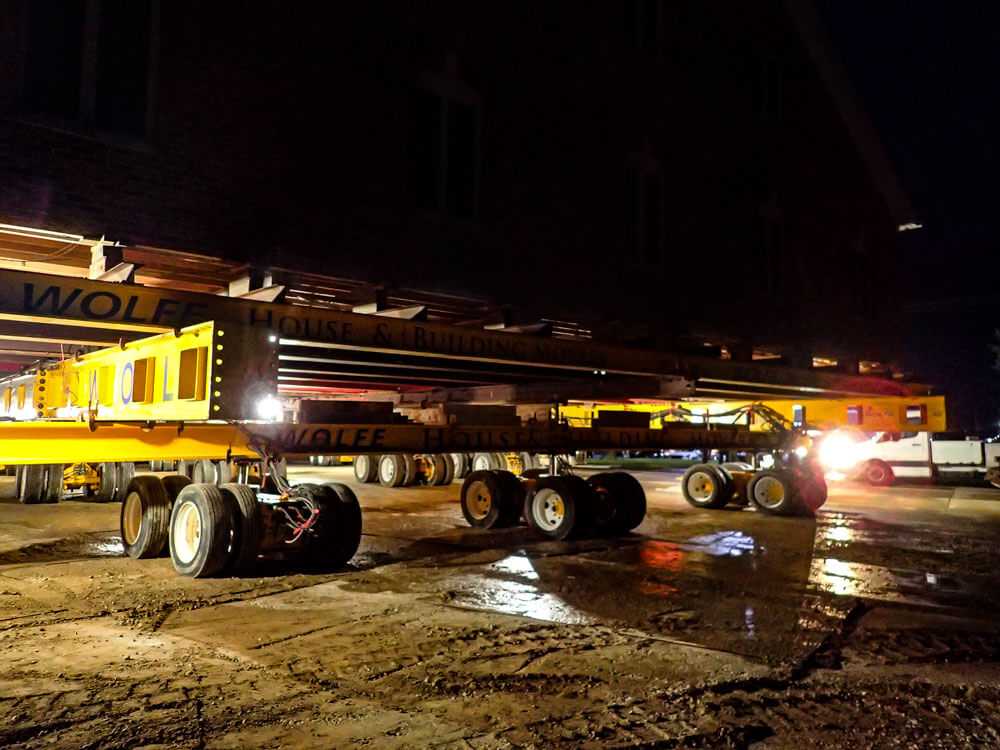 Greenfield IN office relocation at night