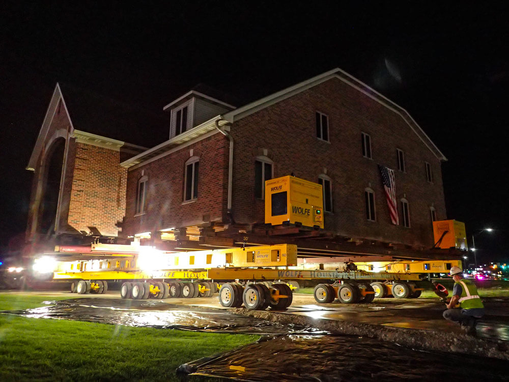 Greenfield IN office relocation at night