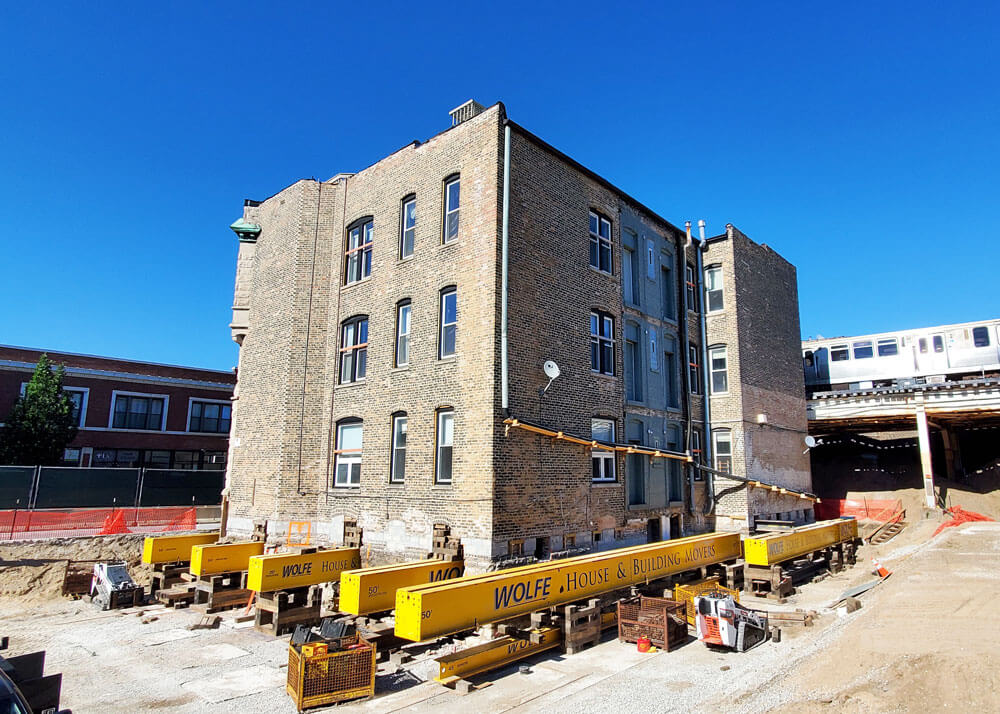 Vautravers Building with first layer of lifting steel