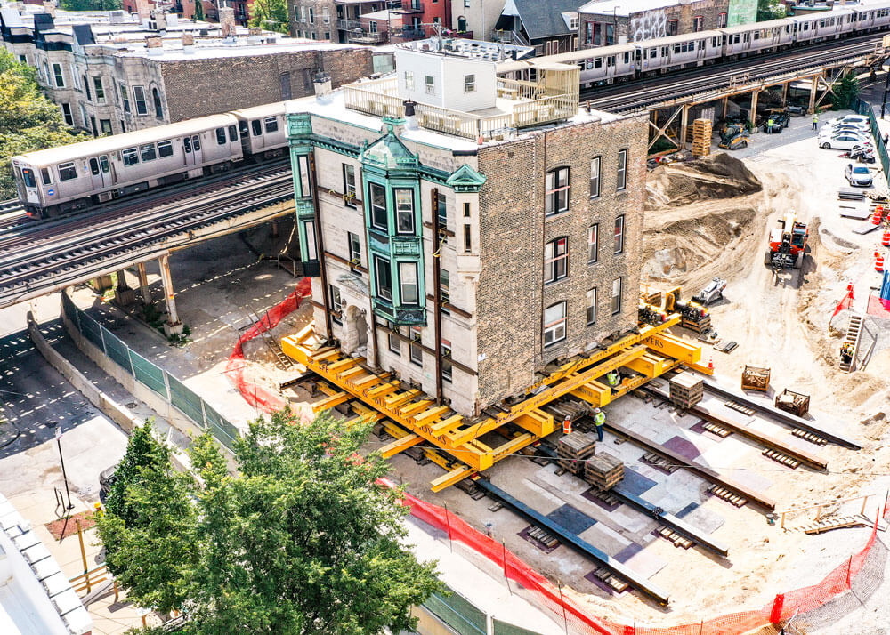 Vautravers Building with roll beams and steel ready to go