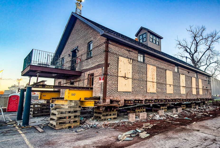 Brick Building Sitting on Steel