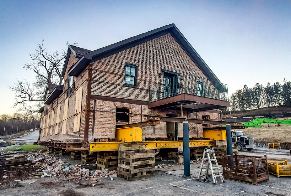 Brick Building Ready to be Relocated