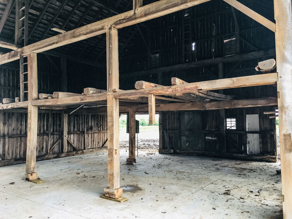 Interior of apple barn