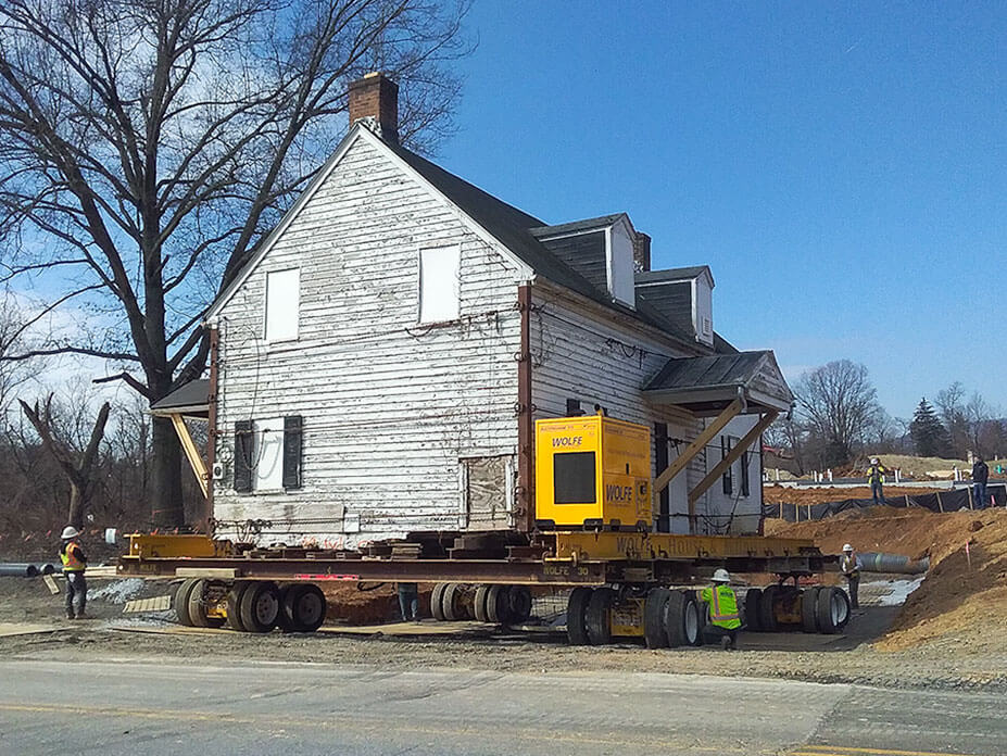 Mill house drives over new foundation