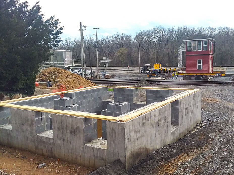 New foundation waits for Brunswick rail tower