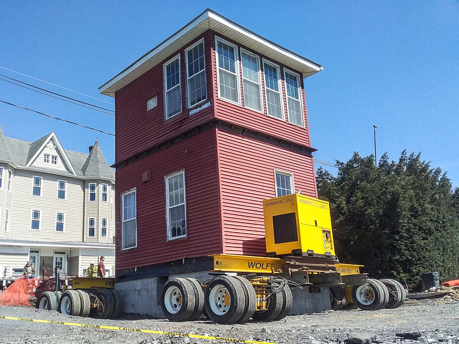 Brunswick rail tower in place over new foundation