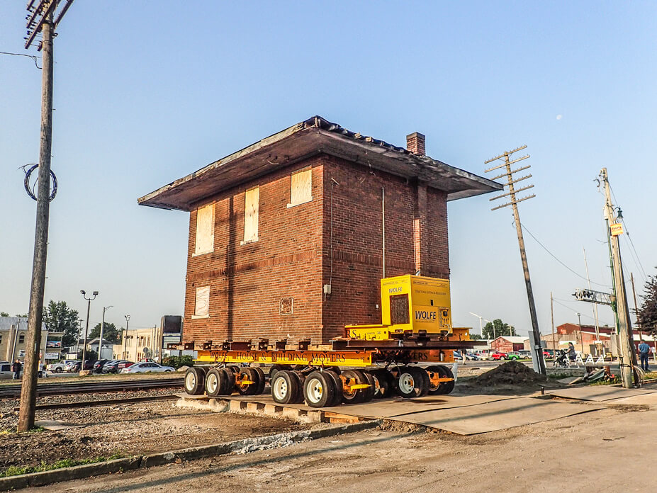 Union City Rail Tower is relocated