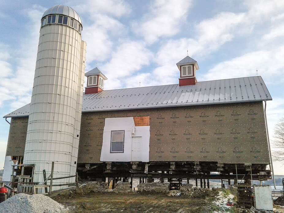 Wolfe lifts timer frame barn