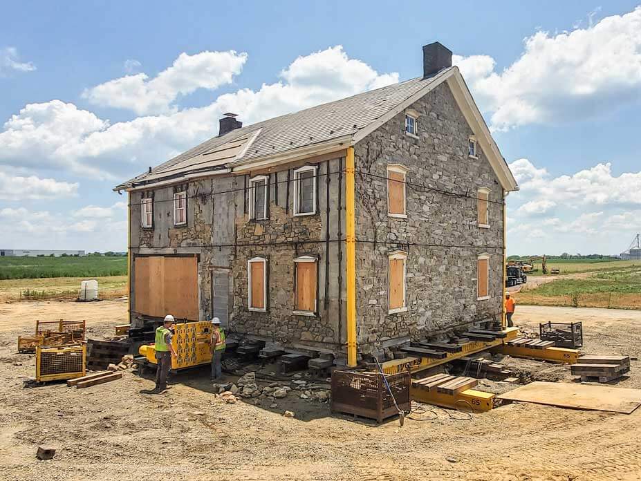 Wolfe prepares to lift stone house 