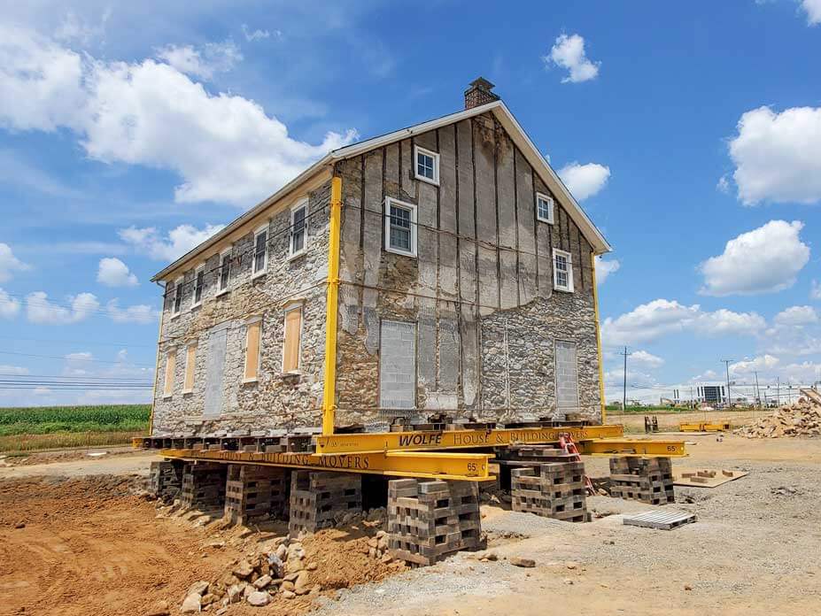 1752 historic stone farmhouse sets ready for move